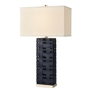 Strapped Down 32'' High 1-Light Table Lamp - Navy