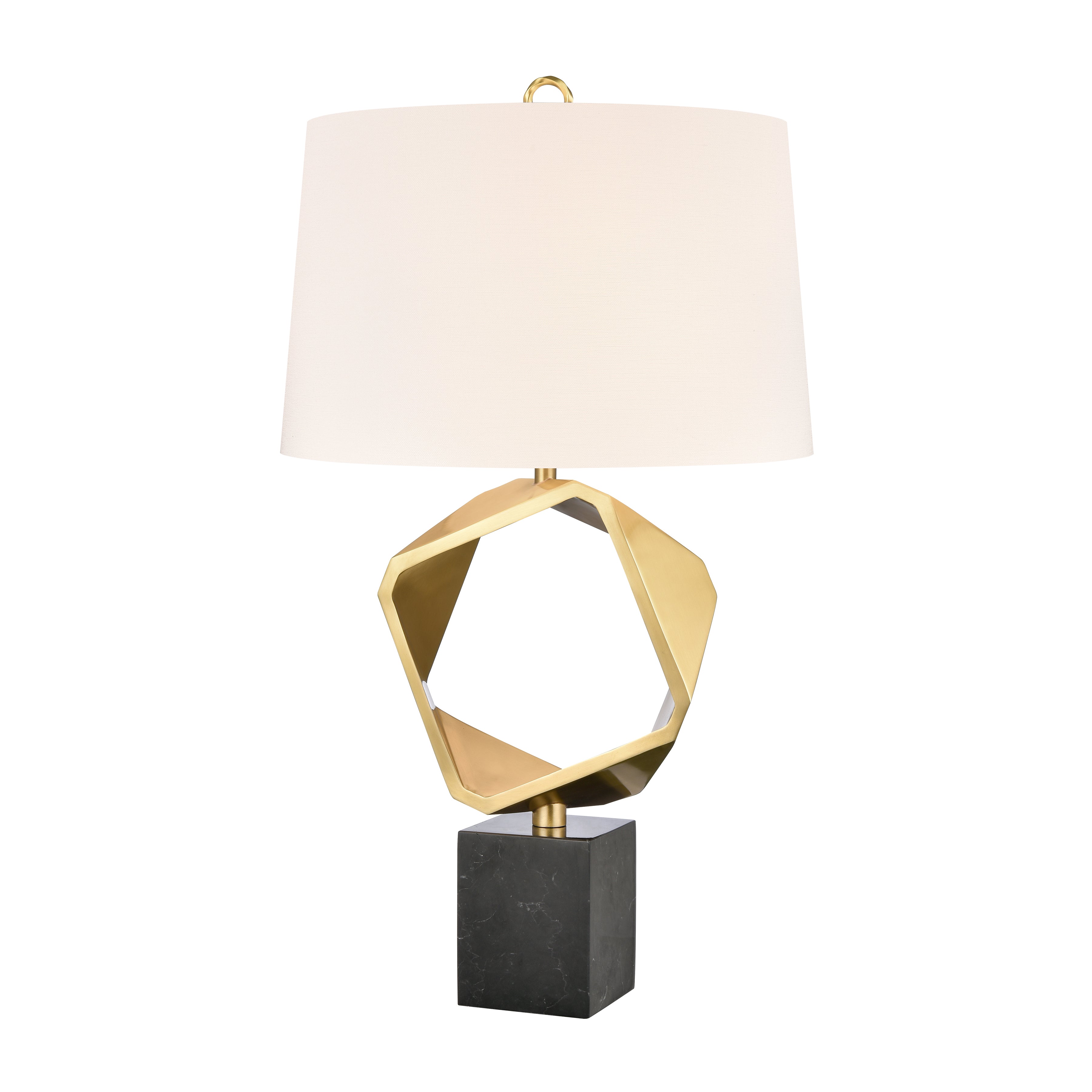 Optical 32'' High 1-Light Table Lamp - Brass