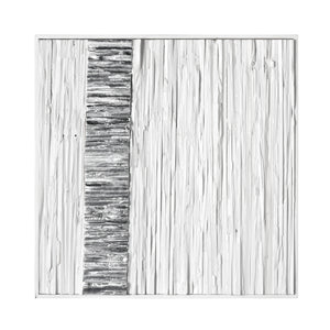 Stripe Wood Dimensional Wall Art - White