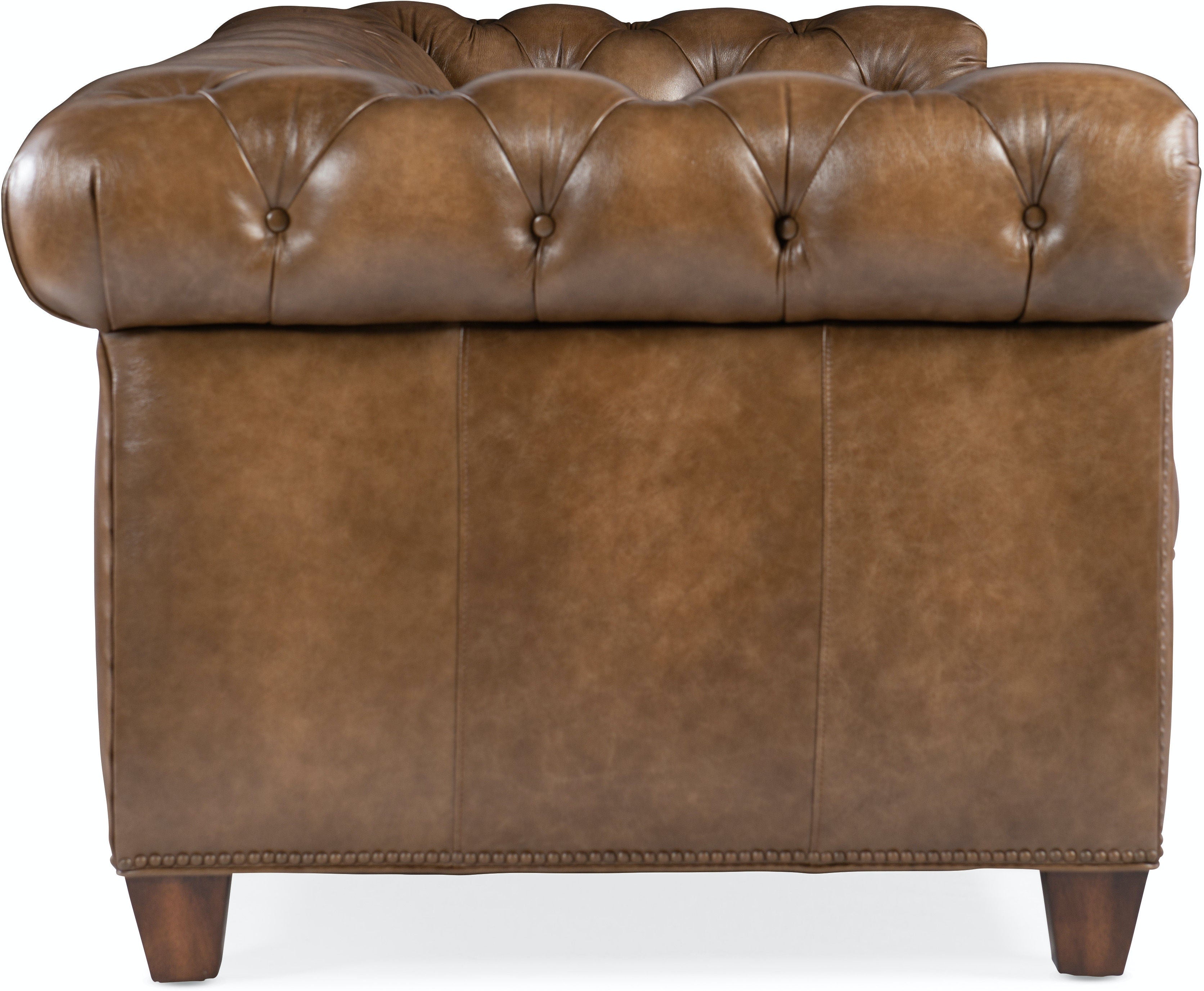 Hooker Furniture Living Room Chester Tufted Tianran Nature Stationary Sofa