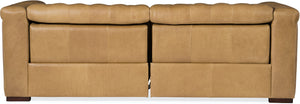 Power Reclining Sofa with Power Headrest in Light Brown