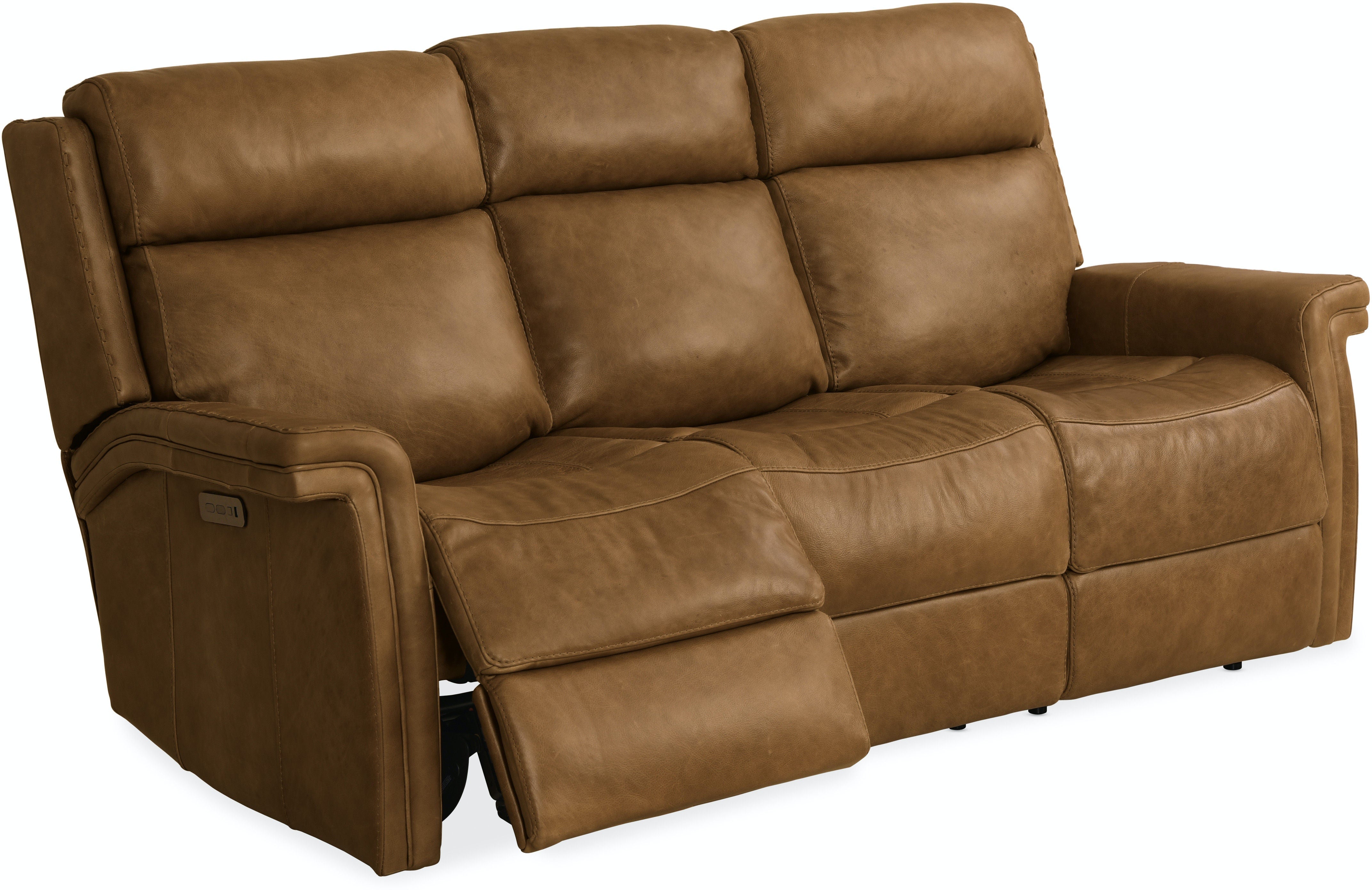 Hooker Furniture Living Room Poise Power Recliner Sofa w/ Power Headrest