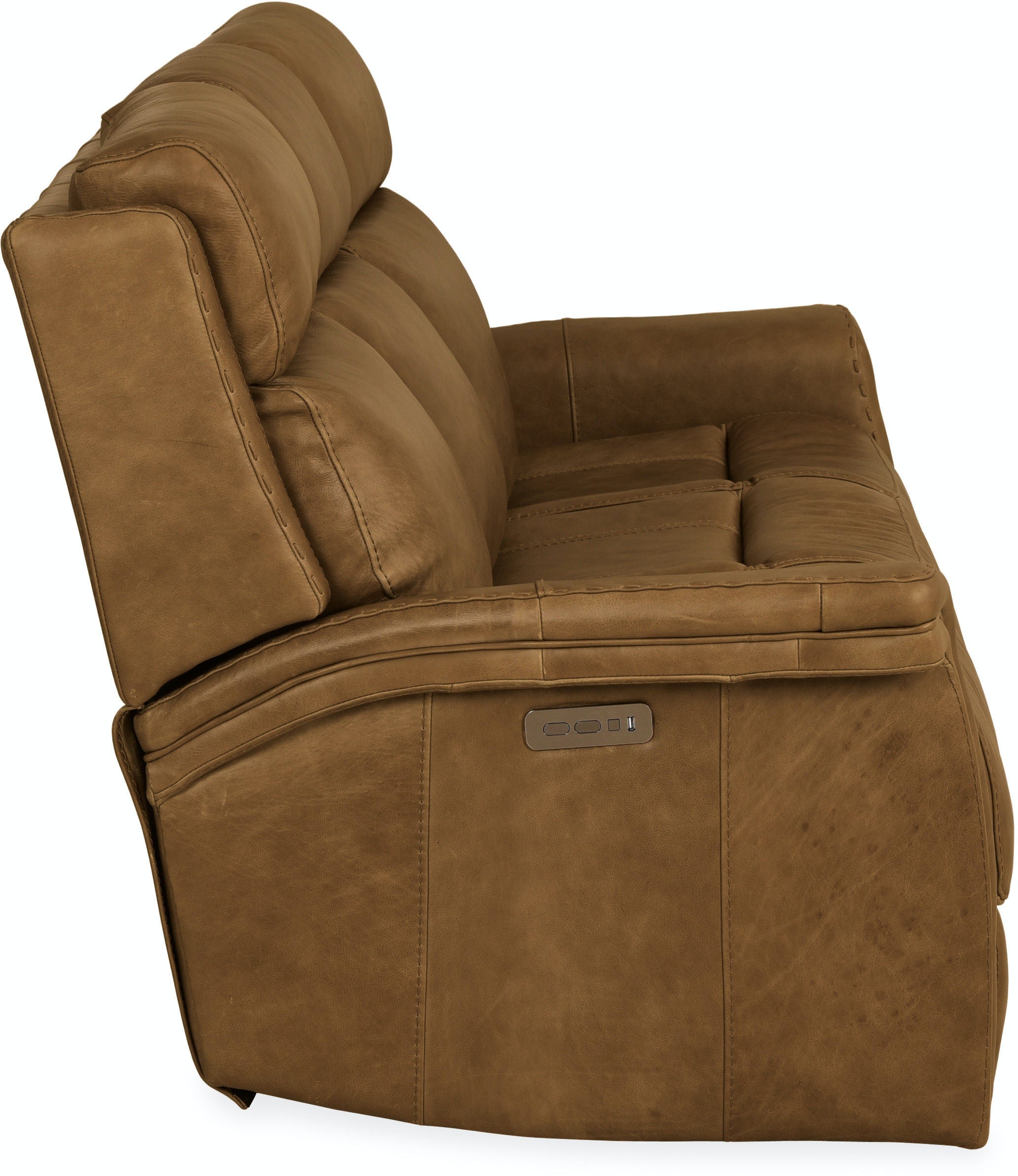 Hooker Furniture Living Room Poise Power Recliner Sofa w/ Power Headrest